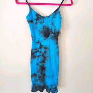 NWT Blue Tie Dye Ribbed Dress